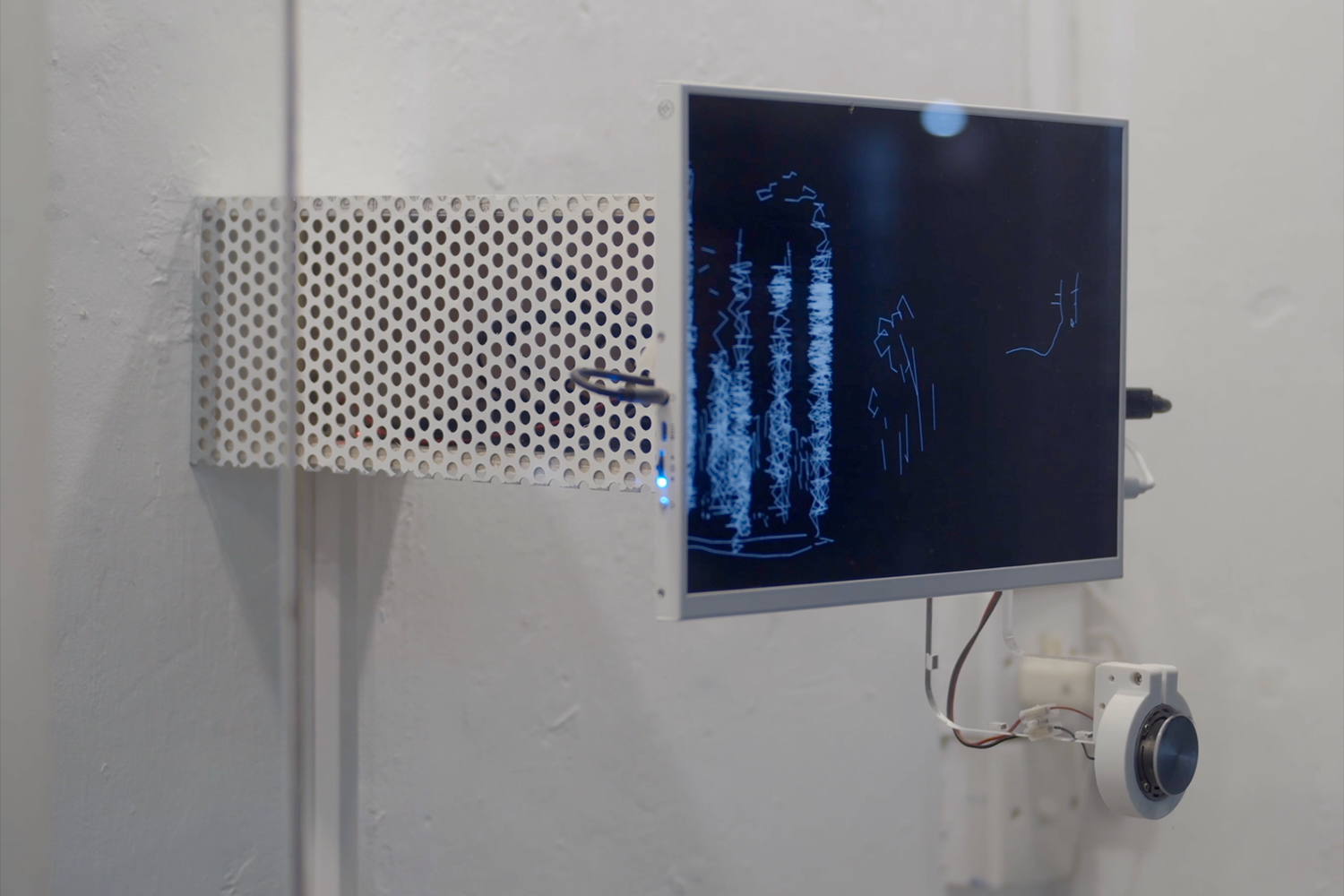 Installation view of the continuous drawing system